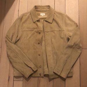 Club monaco suede trucker jacket